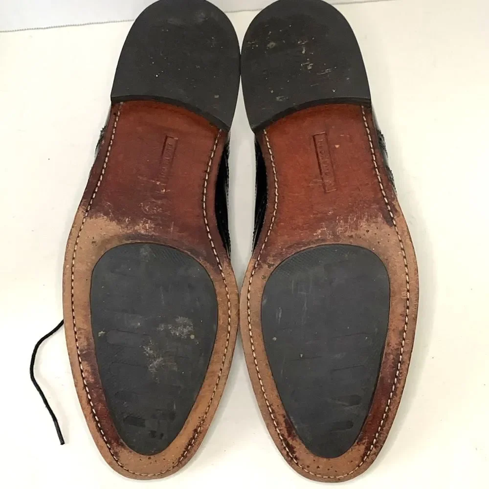 Florsheim Men's Lexington Black Leather Wingtip Oxford Dress Shoe Size 10.5D